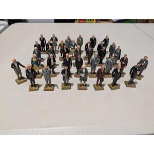 Marx Presidents Vintage 1960's Figurine Set Of 36 Various Condition Complete Set